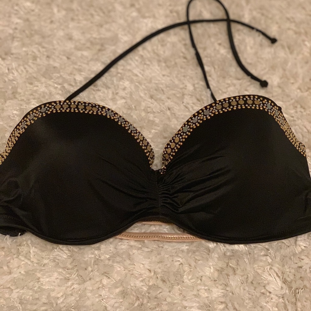 Victoria’s Secret Bikini Top. Black, Size 34DD